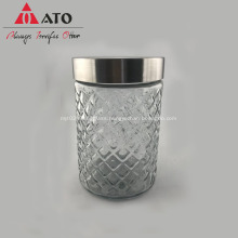 Glass Storage Jar with Metal Lid